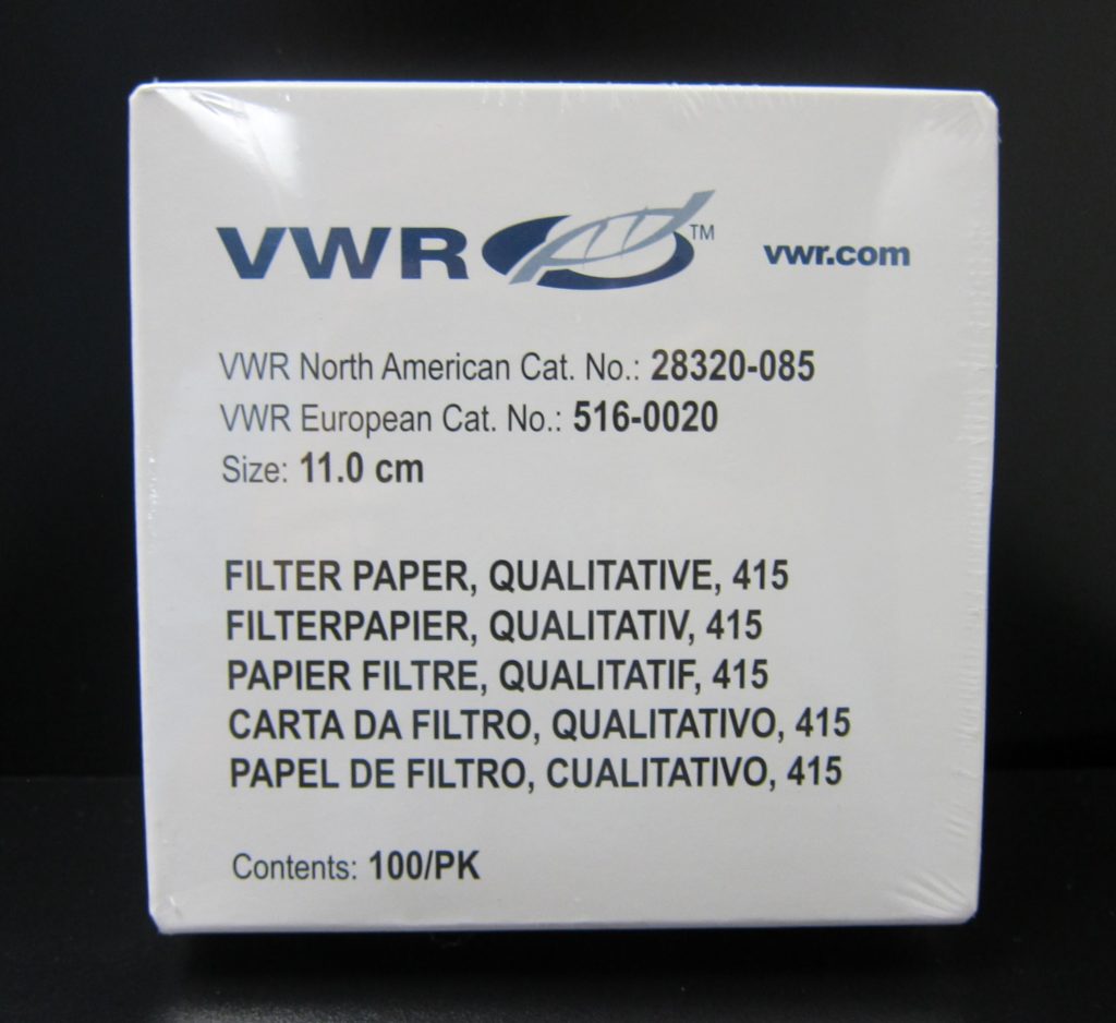 Filter Paper 11cm VWR 28320085 (Grade 415 Filter Paper, Qualitative