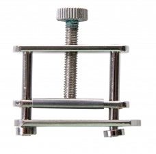 Eisco Large (1 5/16") Nickel Plated Brass Tube Clamp, Hoffman Style - Pack Of 10