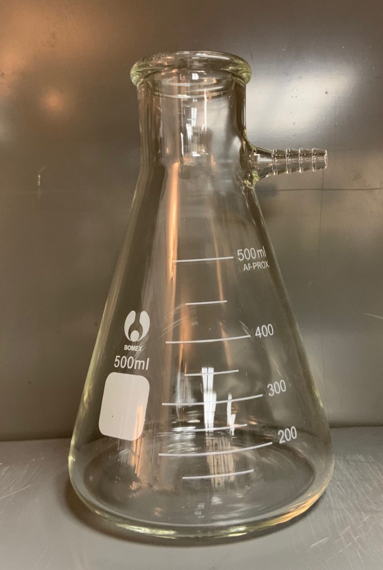 500ml Heavy Wall Borosilicate Glass Filtering Flask | KLM Bio Scientific