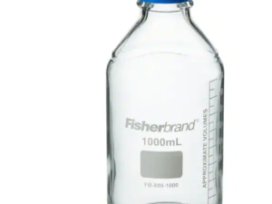 Fisherbrand Reusable Glass Media Bottles with Cap, Quantity: Case of 10