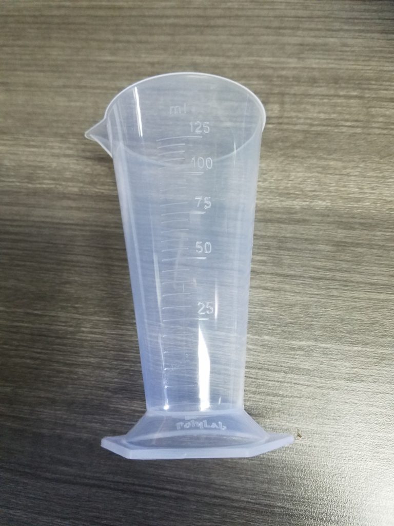 Conical Measuring Cup, 125ml – Polypropylene – Spout, Hexagonal Base ...