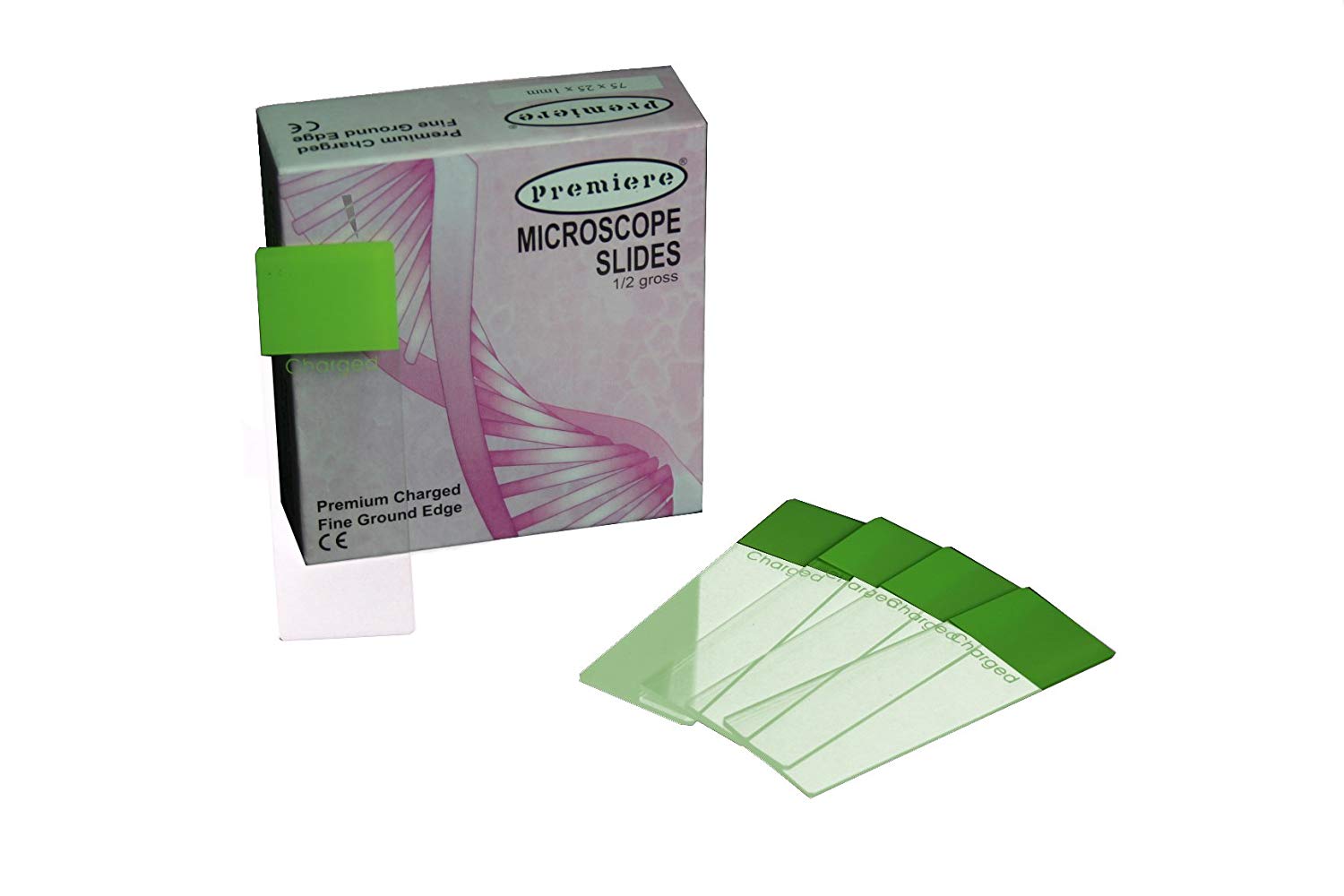Precleaned Premiere Microscope Slides with Ground Edges Frosted End 1,440 Slides 10 gross per case 