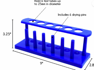 Test Tube Rack - Holds 6 x 25mm Tubes - Polypropylene, 3/PK