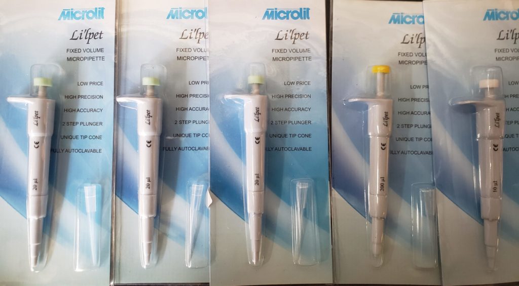 Miniature MicroPipette Fixed Volume (Set of 4) KLM Bio Scientific