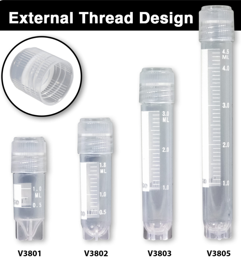 Cryogenic Vials, Threaded (Externally/Internally) KLM Bio Scientific