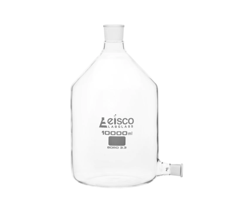 Kimble Lab Glassware Borosilicate Glass Bottle Kimble 500mL Glass Aspirator Bottle ...